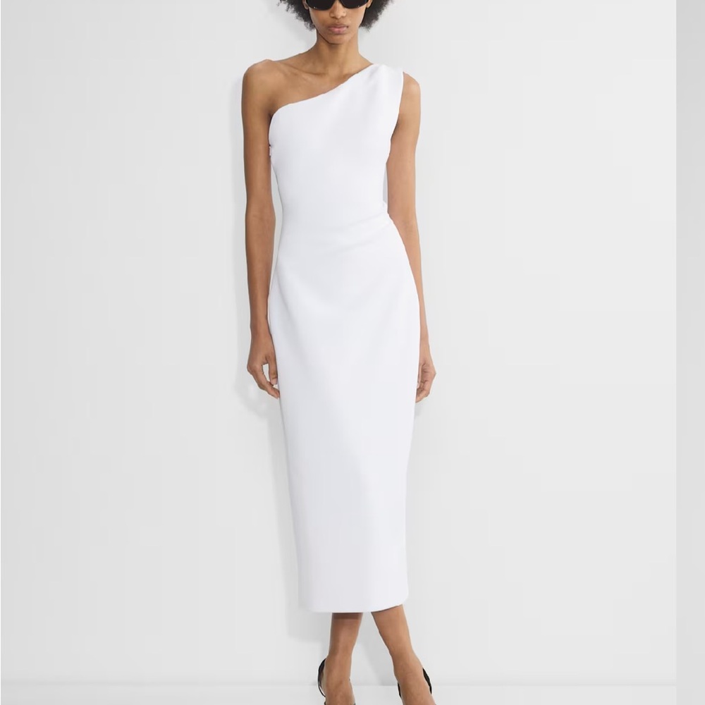 Elegant White One-Shoulder Dress